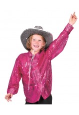 chemise disco rose taille 6 à 14 ans