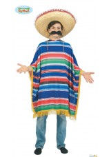 Poncho mexicain adulte