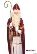 Saint-nicolas avec perruque et barbe