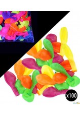 Ballons fluo 100 pieces 