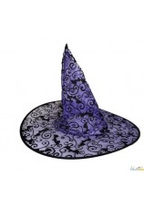 chapeau de sorcière mauve