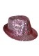 chapeau à paillettes disco rose