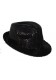 chapeau à paillettes disco noir