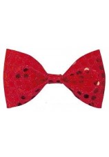 Noeud papillon paillettes rouge