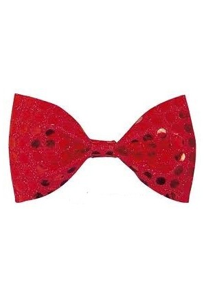 Noeud papillon paillettes rouge