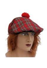 bonnet écossais + cheveux