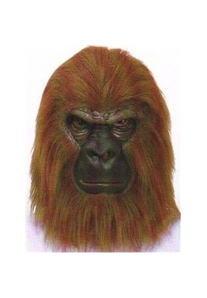 Masque de singe en latex + perruque