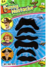 6 x moustaches enfant 