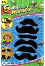 6 x moustaches enfant 