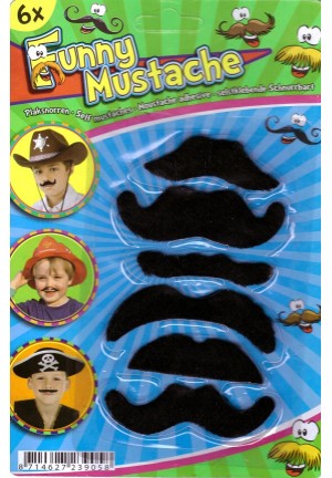 6 x moustaches 