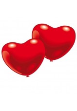 12 ballons coeur rouge