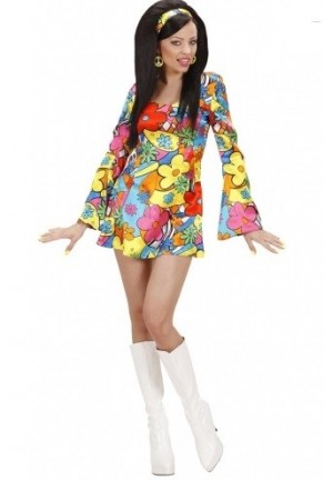 Robe-tunique hippie power flower