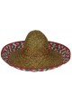 Sombrero naturel + bords coloré taille unique adulte /enfant