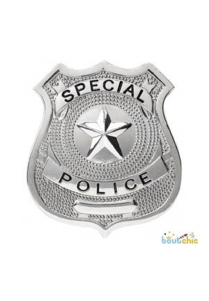 Badge de police en metal