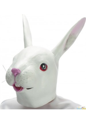 Masque Lapin blanc latex 