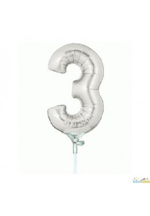 Ballon chiffre 40cm avec tige 3