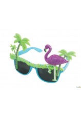 Lunettes flamant rose et palmier