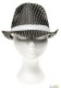 Lot de 6 chapeaux gangster rayé noir et blanc