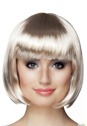 Perruque charleston blond platine