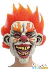 Masque de clown flammes halloween