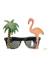 Lunettes flamant rose et palmier