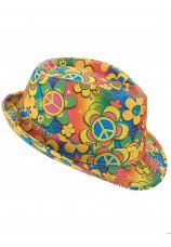 Chapeau power flower - hippie 