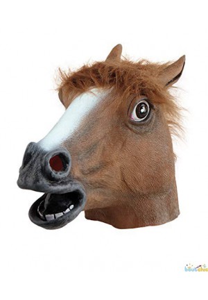 Masque de cheval brun
