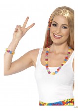 collier et bracelet peace multicolor