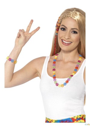 collier et bracelet peace multicolor