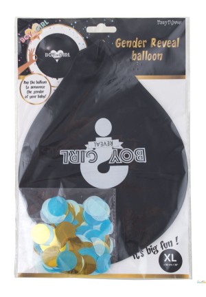 ballon confettis maxi - revelation bébé garçon