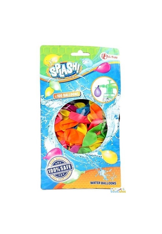 Paquet De 100 Ballons Bombes à Eau En Latex - Forme Boulet De Canon, Noir, Pour Fête D'été, Jardin, Anniversaire