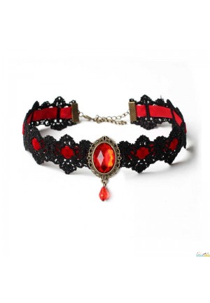 Collier Halloween noir et rouge