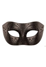 Masque venitien homme look cuir 