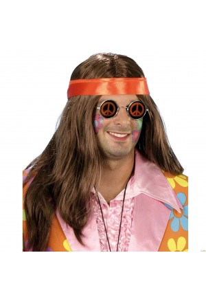 Perruque hippie avec bandeau