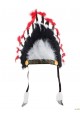 plumes d'indien noir et rouge