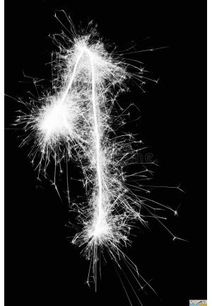 sparkler chiffre 1