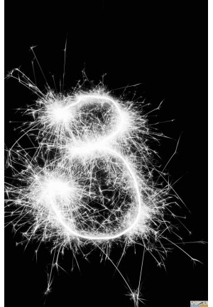 sparkler chiffre 3