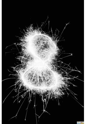 sparkler chiffre 8