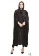 Cape velvet noire 100 cm avec capuche