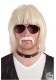 Perruque et moustache biker blond