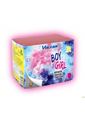 Batterie d'artifice gender reveal rose