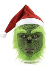 masque Grinch avec bonnet