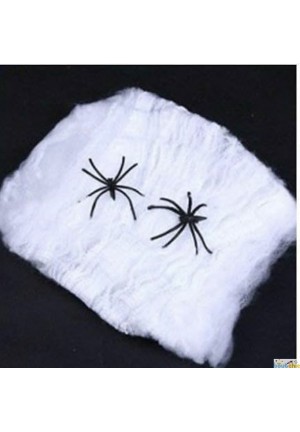 Toile d'araignée 60g + 4 araignées
