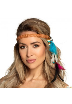 bandeau hippie avec plumes