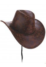 chapeau cow boy cuir look