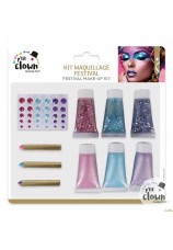 kit de maquillage coloré et paillettes