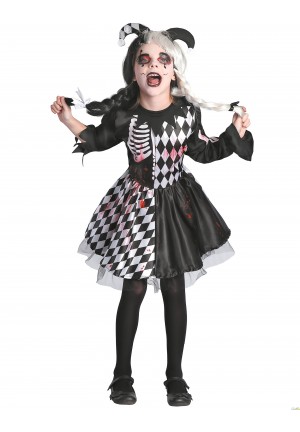clown arlekin fille sanglant