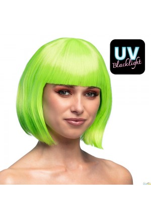 perruque charleston vert fluo